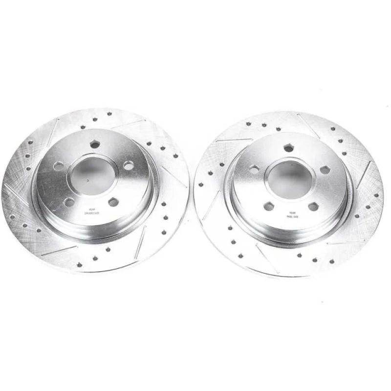 PowerStop Evolution Rear Drilled & Slotted Rotors - Main Product View