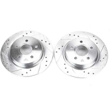 Load image into Gallery viewer, PowerStop Evolution Rear Drilled &amp; Slotted Rotors - Main Product View