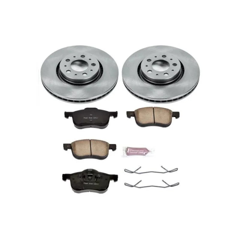 PowerStop Front Autospecialty Brake Kit fits 2001-2009 Volvo S60 / 1999-2006 Volvo S80 / 2001-2007 Volvo V70 - Main Produc...