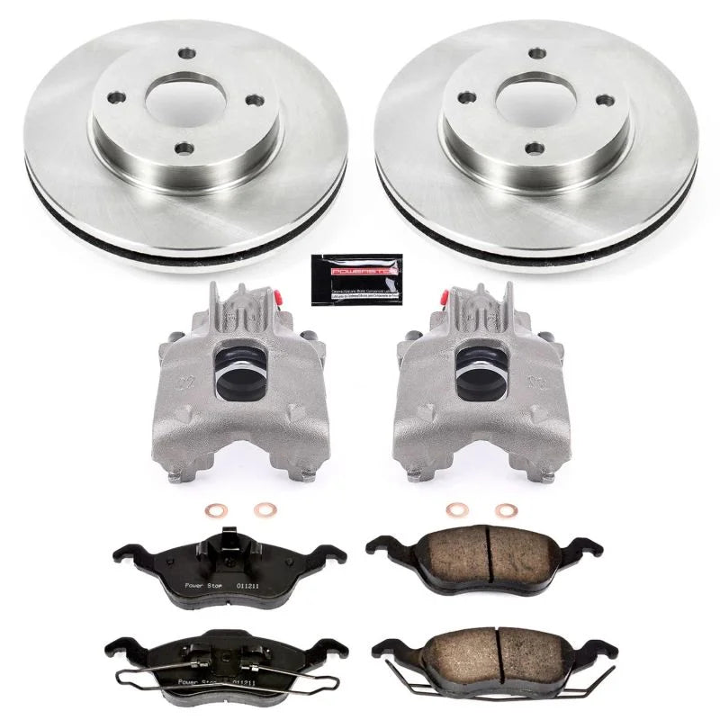 PowerStop Front Autospecialty Brake Kit w/Calipers fits 2000-2004 Ford Focus