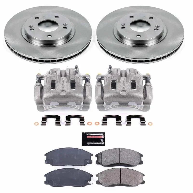 PowerStop Front Autospecialty Brake Kit w/Calipers fits 2001-2006 Hyundai Santa Fe