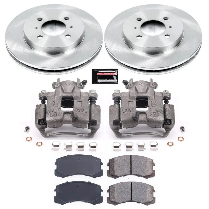 PowerStop Front Autospecialty Brake Kit w/Calipers fits 2002-2007 Mitsubishi Lancer ES / 2006 Mitsubishi Lancer Oz Rally