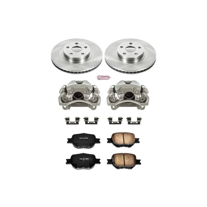 PowerStop Front Autospecialty Brake Kit w/Calipers fits 2005-2010 Scion TC / 2007-2008 Scion TC Spec / 2003-2005 Toyota Ce...