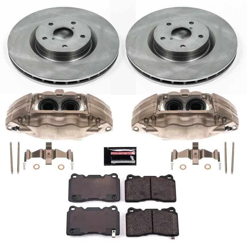 PowerStop Front Autospecialty Brake Kit w/Calipers fits 2005-2017 Subaru Impreza / WRX STI