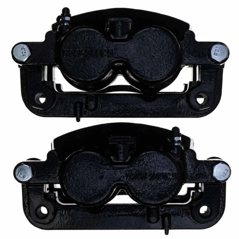 PowerStop Front Black Caliper - Pair w/Bracket fits 2007-2020 Cadillac / Chevrolet / GMC - Side View
