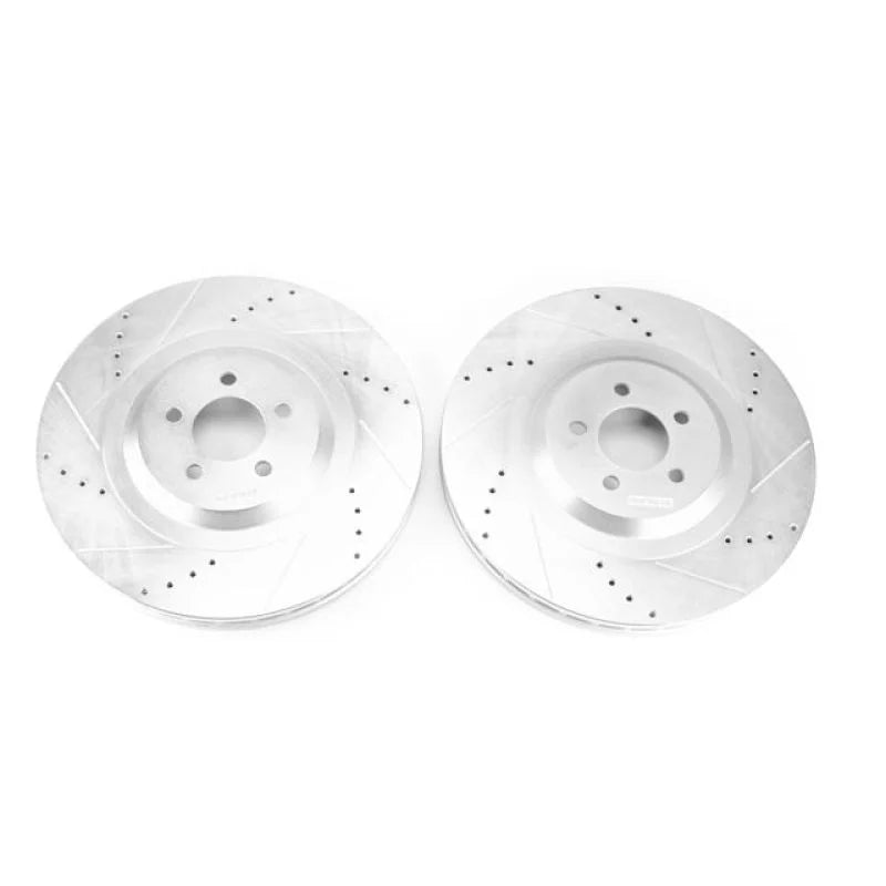 PowerStop Front Drilled & Slotted Rotor - Pair fits 2015-2020 Dodge Challenger / Charger - Main Product View