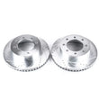 Load image into Gallery viewer, PowerStop Front Drilled &amp; Slotted Rotor Pair fits 2006-2008 Ram 1500 LARAMIE / 2008 Ram 1500 / 2003-2008 Ram 2500 / 2006-2...