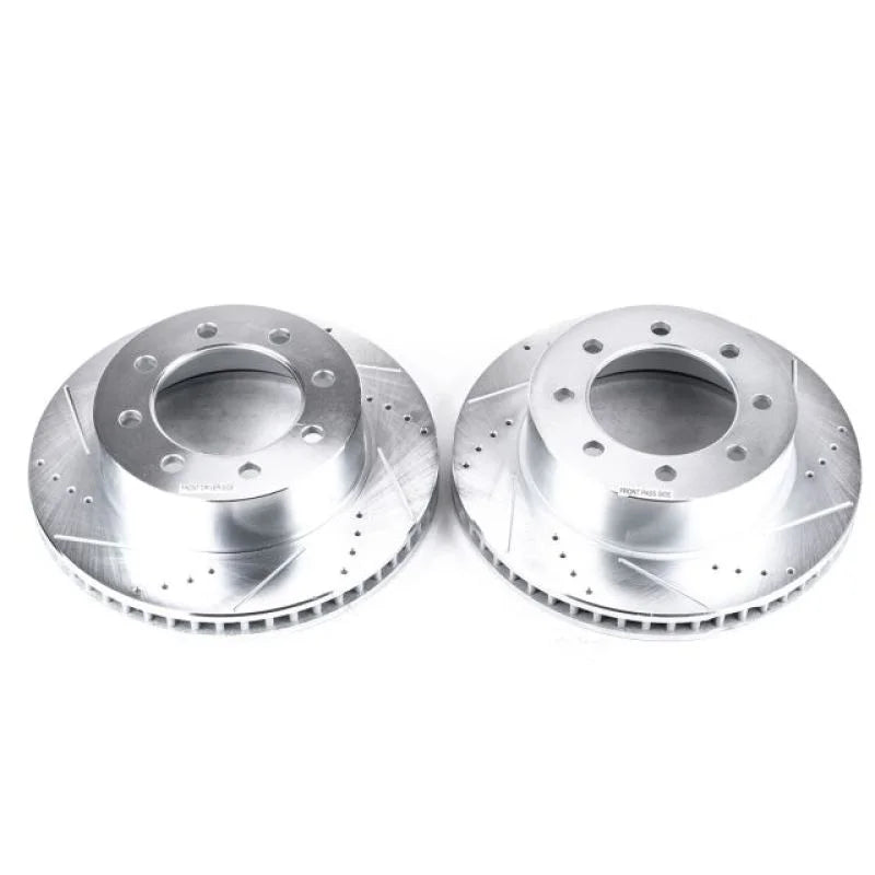 PowerStop Front Drilled & Slotted Rotor Pair fits 2006-2008 Ram 1500 LARAMIE / 2008 Ram 1500 / 2003-2008 Ram 2500 / 2006-2...