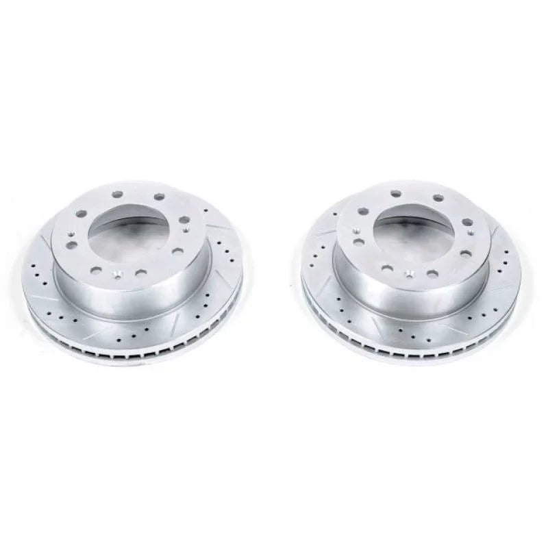 PowerStop Front Drilled & Slotted Rotor Pair fits 2011-2024 Chevrolet Silverado 2500 / 2011-2024 Chevrolet Silverado 3500 ...