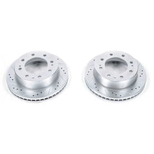 Load image into Gallery viewer, PowerStop Front Drilled &amp; Slotted Rotor Pair fits 2011-2024 Chevrolet Silverado 2500 / 2011-2024 Chevrolet Silverado 3500 ...