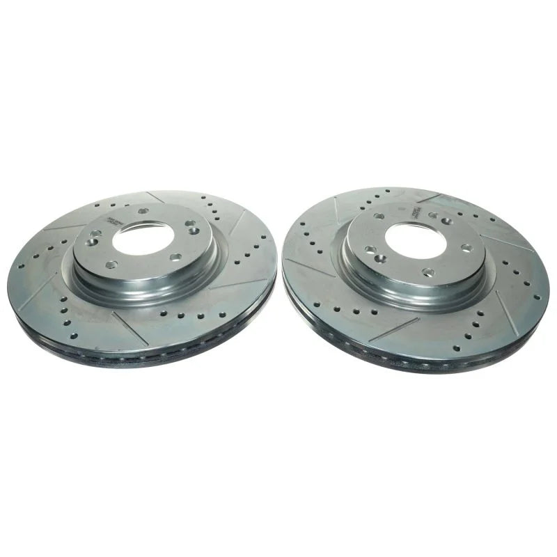 PowerStop Front Drilled & Slotted Rotor (Pair) fits 2021-2023 Hyundai Elantra N / 2020-2025 Hyundai Sonata Hybrid / 2021 H...