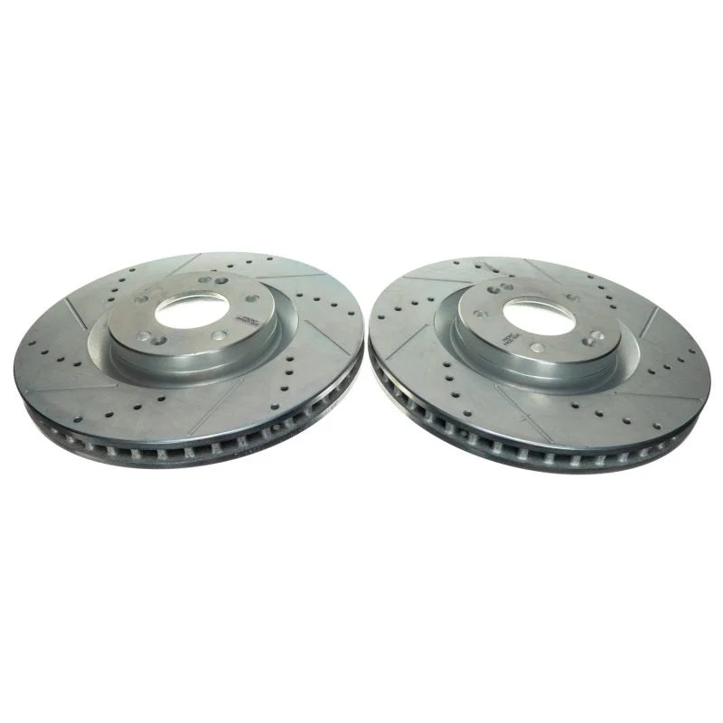 PowerStop Front Drilled & Slotted Rotor (Pair) fits 2022 2023 Hyundai Santa Cruz / 2021-2023 Hyundai Santa Fe / 2022 2023 ...