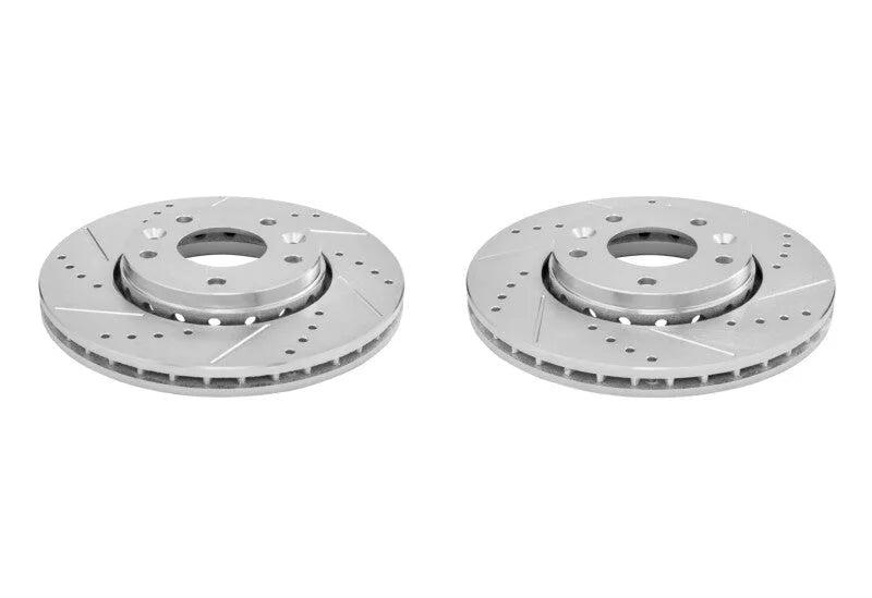 PowerStop Front Drilled & Slotted Rotor - Pair fits 2020-2023 Nissan Kicks / Sentra