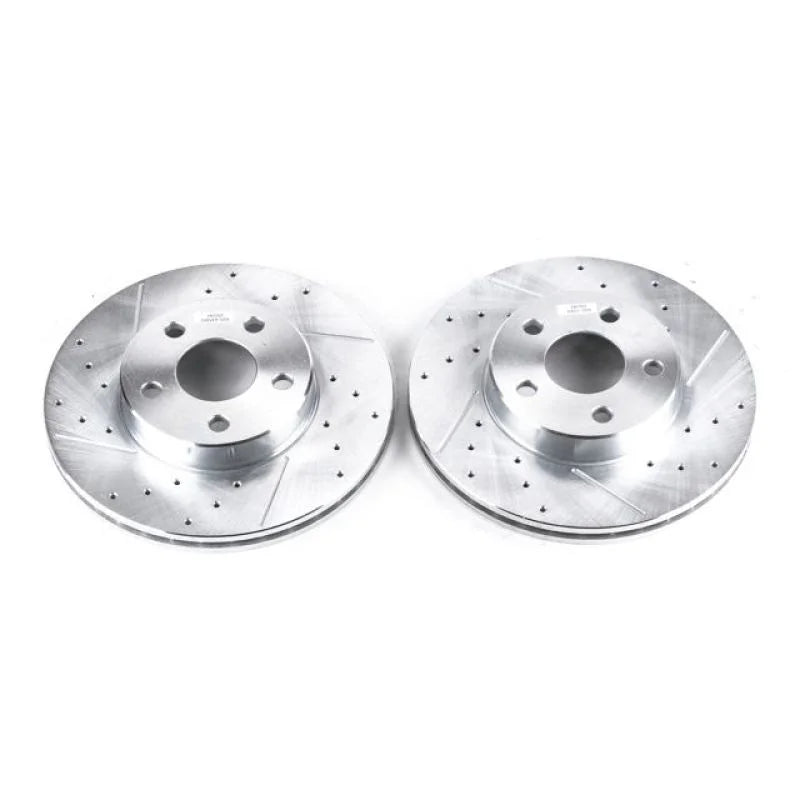 PowerStop Front Drilled & Slotted Rotors Pair fits 1990-1997 Buick Skylark / 1990-1998 Buick Skylark Custom / 1992-1996 Ch...