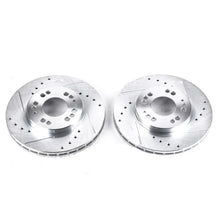 Load image into Gallery viewer, PowerStop Front Drilled &amp; Slotted Rotors Pair fits 1991-1996 Dodge Stealth / 1993-1997 Eagle Talon TSI / 1991-1999 Mitsubi...