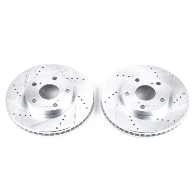 PowerStop Front Drilled & Slotted Rotors Pair fits 1992-2001 Lexus ES300 / 1995-2004 Toyota Avalon Xl / 1995 Toyota Avalon...