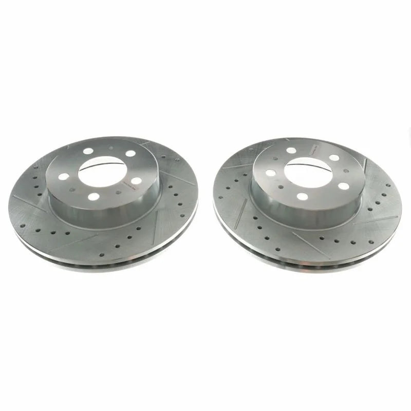 PowerStop Front Drilled & Slotted Rotors Pair fits 1995-1997 Ford Crown Victoria / 1995-1997 Lincoln Town Car / 1995-1997 ...
