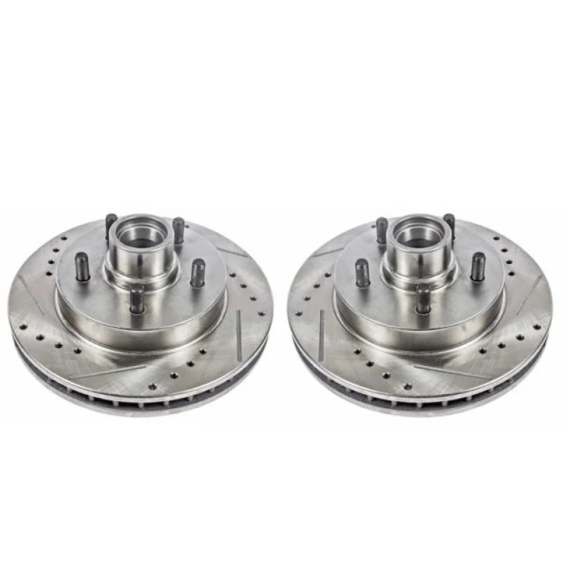 PowerStop Front Drilled & Slotted Rotors Pair fits 1995-1999 Chevrolet C1500 / 1992-1999 Chevrolet C1500 Suburban / 1996-2...