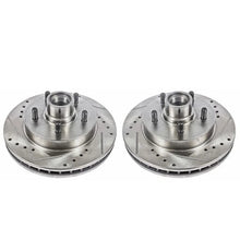 Load image into Gallery viewer, PowerStop Front Drilled &amp; Slotted Rotors Pair fits 1995-1999 Chevrolet C1500 / 1992-1999 Chevrolet C1500 Suburban / 1996-2...
