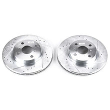 Load image into Gallery viewer, PowerStop Front Drilled &amp; Slotted Rotors Pair fits 1998-2002 Chevrolet Prizm / 1993-1997 Geo Prizm / 1993-1997 Toyota Coro...