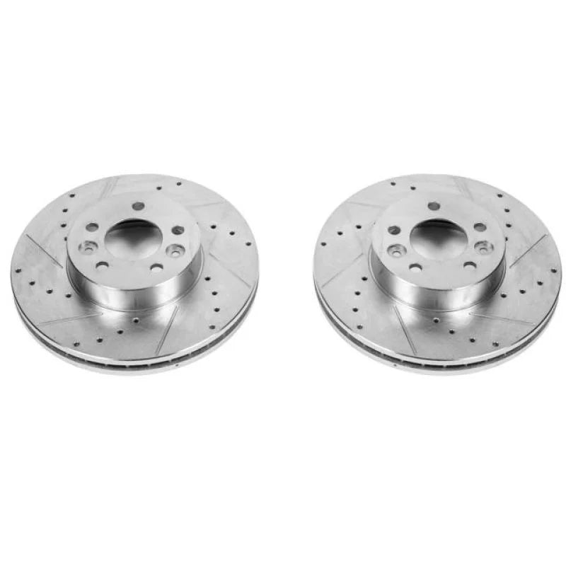 PowerStop Front Drilled & Slotted Rotors Pair fits 1998-2002 Ford Crown Victoria / 2002 Ford Crown Victoria LWB / 1998 199...