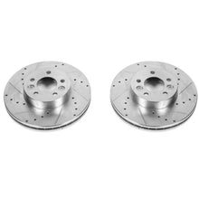 Load image into Gallery viewer, PowerStop Front Drilled &amp; Slotted Rotors Pair fits 1998-2002 Ford Crown Victoria / 2002 Ford Crown Victoria LWB / 1998 199...