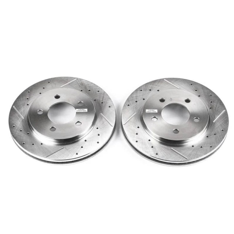 PowerStop Front Drilled & Slotted Rotors Pair fits 2001 2002 Chrysler Prowler / 1997-2000 Chrysler Town & / 2000 Chrysler ...