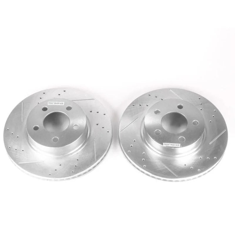 PowerStop Front Drilled & Slotted Rotors Pair fits 2001-2005 Ford Explorer SPORT / 2003-2005 Ford Ranger Edge / 2004-2009 ...