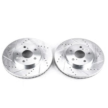 Load image into Gallery viewer, PowerStop Front Drilled &amp; Slotted Rotors Pair fits 2002 Lexus ES300 / 2006-2015 Lexus IS250 / 2005-2007 Toyota Avalon LIMI...