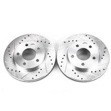Load image into Gallery viewer, PowerStop Front Drilled &amp; Slotted Rotors Pair fits 2002-2007 Buick Rendezvous / 2001-2005 Pontiac Aztek - Main Product View