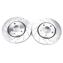 Load image into Gallery viewer, PowerStop Front Drilled &amp; Slotted Rotors Pair fits 2002-2007 Chrysler Town &amp; / 2001 2002 Chrysler Voyager / 2001-2003 Chry...