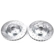Load image into Gallery viewer, PowerStop Front Drilled &amp; Slotted Rotors Pair fits 2003 2004 Infiniti G35 / 2003-2009 Nissan 350Z / 2005 Nissan 350Z 35TH - Main Product Vi...