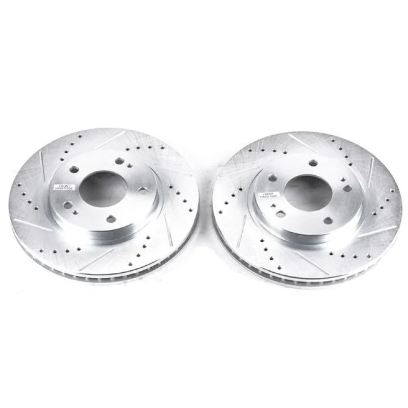 PowerStop Front Drilled & Slotted Rotors Pair fits 2004 2005 Chrysler Sebring / 2001-2003 Chrysler Sebring LX / 2001-2005 ...
