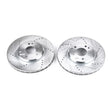 Load image into Gallery viewer, PowerStop Front Drilled &amp; Slotted Rotors Pair fits 2004-2008 Chrysler Crossfire / 2003-2005 Mercedes-Benz C240 / 2006 Merc...