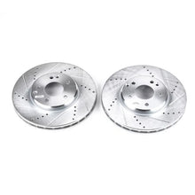 Load image into Gallery viewer, PowerStop Front Drilled &amp; Slotted Rotors Pair fits 2004-2008 Chrysler Crossfire / 2003-2005 Mercedes-Benz C240 / 2006 Merc...