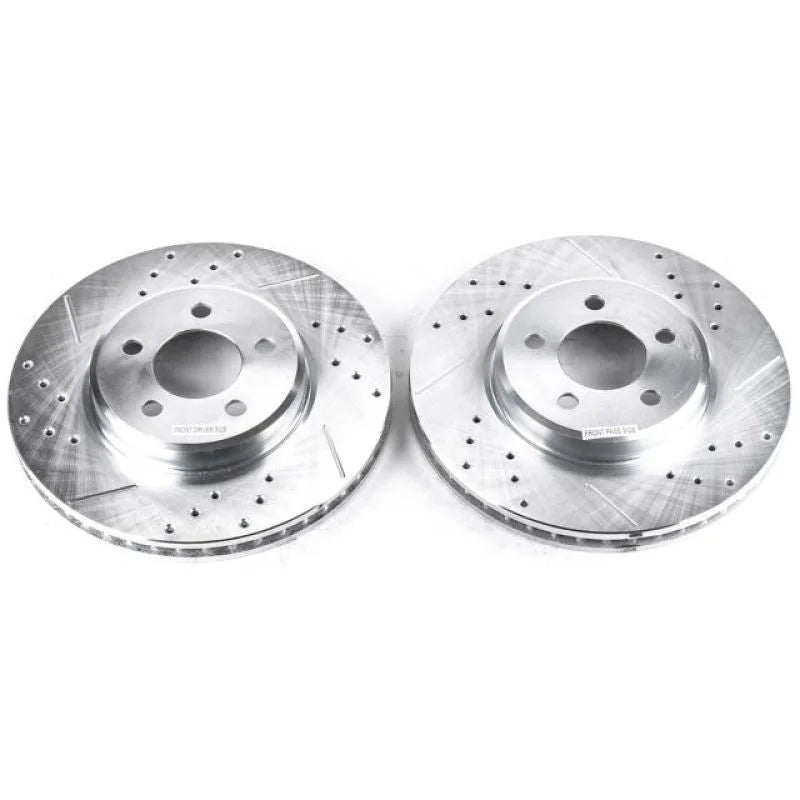 PowerStop Front Drilled & Slotted Rotors Pair fits 2005-2010 Chrysler 300 / 2005-2020 Chrysler 300 C / 2008 Chrysler 300 L...