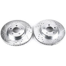 Load image into Gallery viewer, PowerStop Front Drilled &amp; Slotted Rotors Pair fits 2005-2010 Chrysler 300 / 2005-2020 Chrysler 300 C / 2008 Chrysler 300 L...