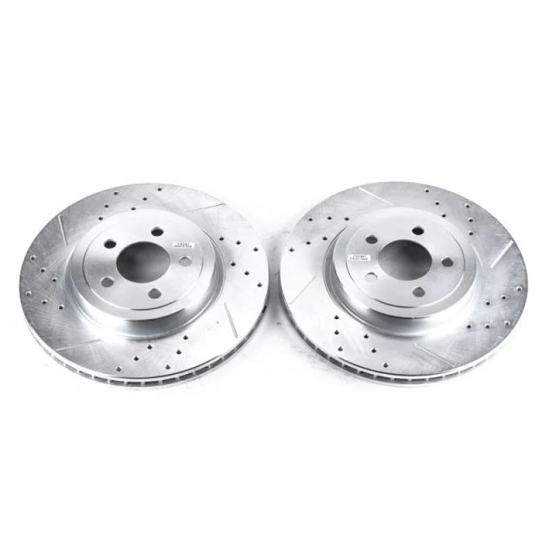PowerStop Front Drilled & Slotted Rotors Pair fits 2005-2010 Chrysler 300 / 2005-2020 Chrysler 300 C / 2008 Chrysler 300 L...