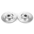 Load image into Gallery viewer, PowerStop Front Drilled &amp; Slotted Rotors Pair fits 2011 Hyundai Equus Signature / 2012-2016 Hyundai Genesis 3.8 / 2012 Hyu...