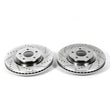 Load image into Gallery viewer, PowerStop Front Drilled &amp; Slotted Rotors Pair fits 2013 Infiniti JX35 / 2014-2024 Infiniti Q50 / 2017-2022 Infiniti Q60 / ...