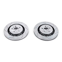 Load image into Gallery viewer, PowerStop Front Drilled &amp; Slotted Rotors Pair fits 2013-2019 Ford Explorer / 2013-2019 Ford Flex / 2013-2019 Ford Police I...