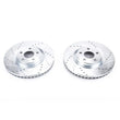 Load image into Gallery viewer, PowerStop Front Drilled &amp; Slotted Rotors Pair fits 2015-2021 Ford Edge / 2019 2020 Ford Police Responder / 2019 2020 Ford ...