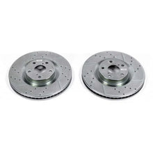 Load image into Gallery viewer, PowerStop Front Drilled &amp; Slotted Rotors Pair fits 2016-2017 Lexus GS200T / 2018-2019 Lexus GS300 / 2013-2020 Lexus GS350 ...