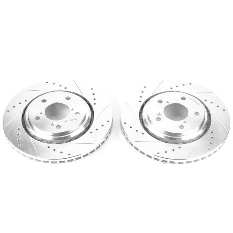 PowerStop Front Drilled & Slotted Rotors Pair fits 2017-2020 Acura MDX / 2015-2024 Honda Odyssey EX / 2015-2025 Honda Odys...