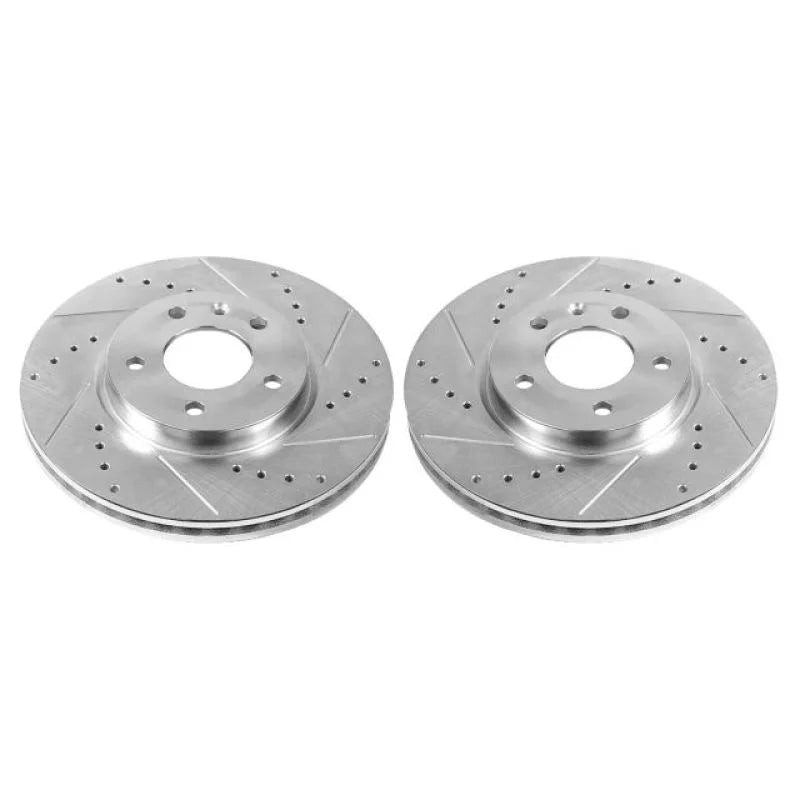 PowerStop Front Drilled & Slotted Rotors Pair fits 2020-2025 Buick Encore GX / 2021 Buick Envision / 2024 Buick Envista / ...