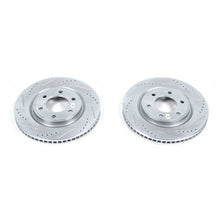 Load image into Gallery viewer, PowerStop Front Drilled &amp; Slotted Rotors Pair fits 56 2011-2013 Infiniti QX56 / 2014-2024 Infiniti QX80 / 2021-2024 Nissan...