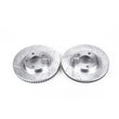 Load image into Gallery viewer, PowerStop Front Drilled &amp; Slotted Rotors Pair fits Buick LeSabre / 2000-2005 Buick LeSabre Custom / 1997-2004 Buick Park A...