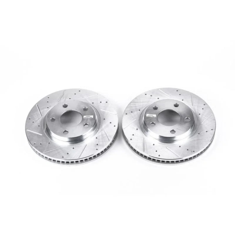 PowerStop Front Drilled & Slotted Rotors Pair fits Buick LeSabre / 2000-2005 Buick LeSabre Custom / 1997-2004 Buick Park A...