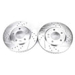 Load image into Gallery viewer, PowerStop Front Drilled &amp; Slotted Rotors Pair fits Chrysler Town / 2001-2007 Chrysler Town &amp; / 2001 2006 2007 Dodge Carava...
