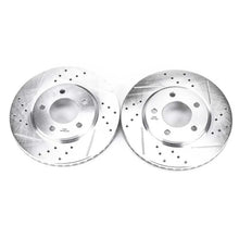 Load image into Gallery viewer, PowerStop Front Drilled &amp; Slotted Rotors Pair fits Chrysler Town / 2001-2007 Chrysler Town &amp; / 2001 2006 2007 Dodge Carava...